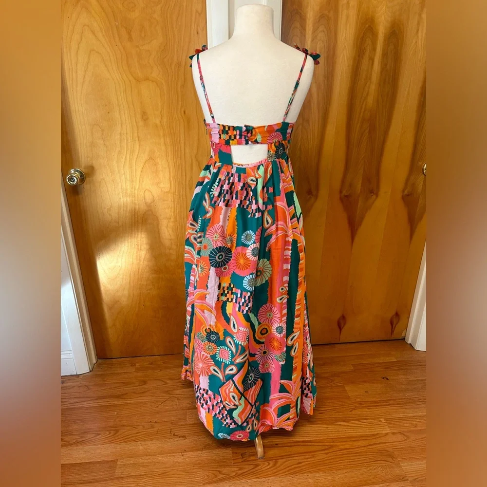 Farm Rio for Anthropologie floral cotton maxi dress new with tags - Picture 5 of 8